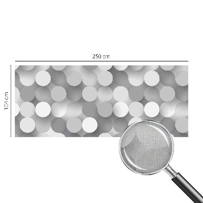Baby room wall mural in gray with a circle pattern