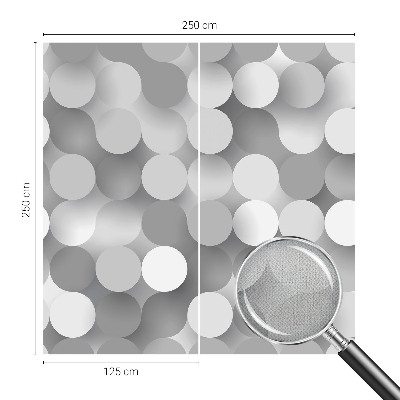 Baby room wall mural in gray with a circle pattern
