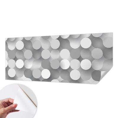 Baby room wall mural in gray with a circle pattern