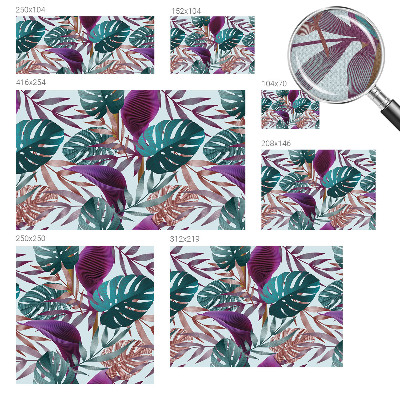 Peel and stick wallpaper mural with a tropical composition