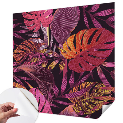 Children's wall mural Exotic leaves
