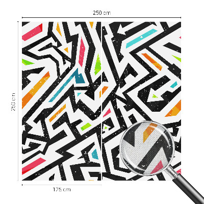 Peel and stick wall mural with an abstract mosaic design