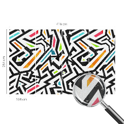 Peel and stick wall mural with an abstract mosaic design