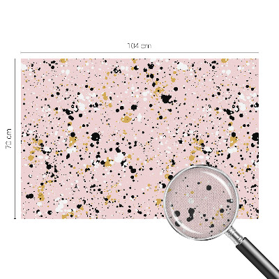 Self-adhesive wall mural with an artistic spotted pattern