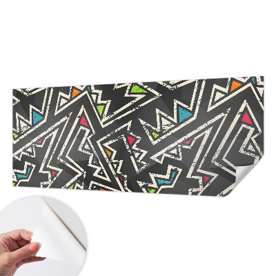 Stick-on wall mural with an energetic geometric pattern