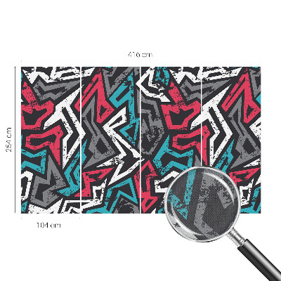 Self-adhesive photo wallpaper with an abstract mosaic design
