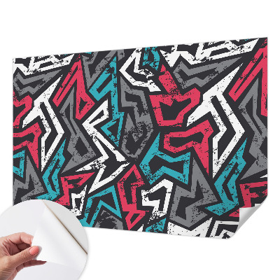 Self-adhesive photo wallpaper with an abstract mosaic design