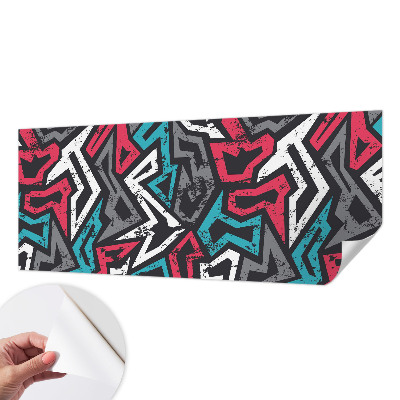 Self-adhesive photo wallpaper with an abstract mosaic design