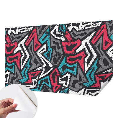 Self-adhesive photo wallpaper with an abstract mosaic design