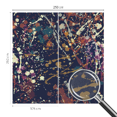 Removable wall mural with a colorful abstract design