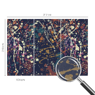 Removable wall mural with a colorful abstract design