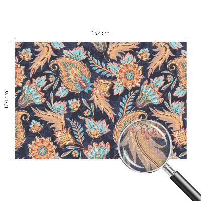 Peel-and-stick wall mural for living room with a floral pattern