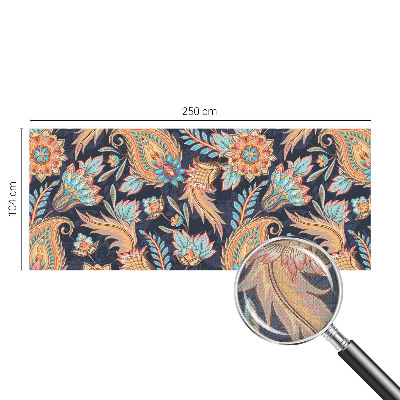 Peel-and-stick wall mural for living room with a floral pattern