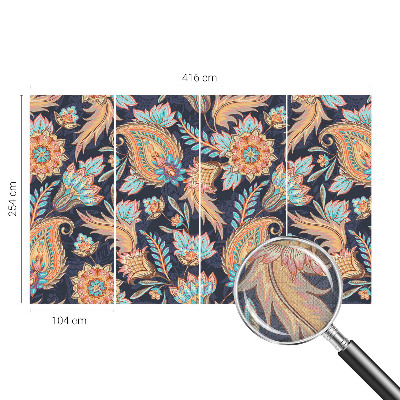 Peel-and-stick wall mural for living room with a floral pattern