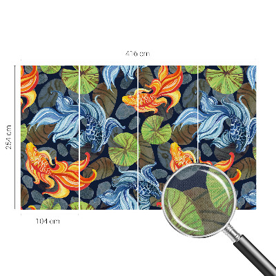 Peel and stick wall mural for bedroom Fish patterns