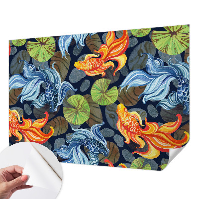 Peel and stick wall mural for bedroom Fish patterns