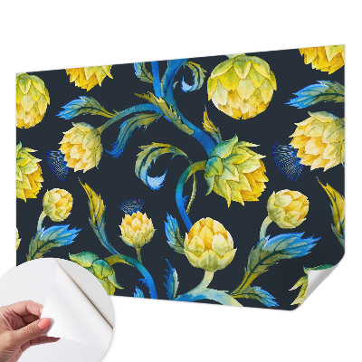 Peel and stick wall mural for kids' room with a plant virtuoso design