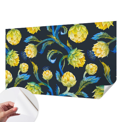 Peel and stick wall mural for kids' room with a plant virtuoso design