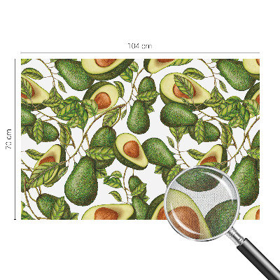 3D photo wallpaper mural Avocado pattern