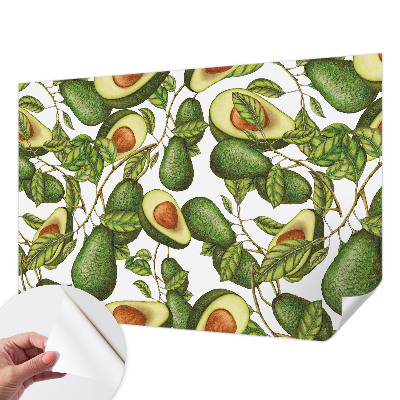 3D photo wallpaper mural Avocado pattern