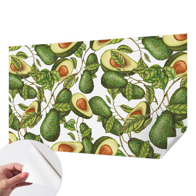 3D photo wallpaper mural Avocado pattern
