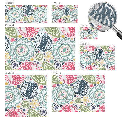 3D wall mural Floral patterns