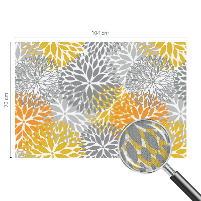 Nursery wall mural with a floral energy theme