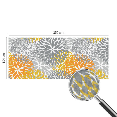Nursery wall mural with a floral energy theme