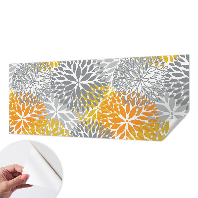 Nursery wall mural with a floral energy theme