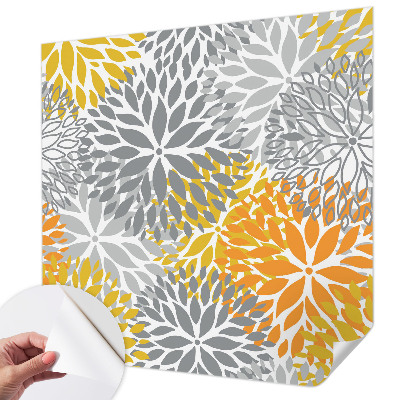 Nursery wall mural with a floral energy theme