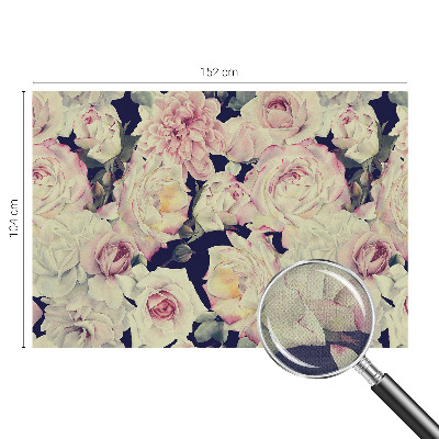 Baby room wall mural with a flower bouquet design