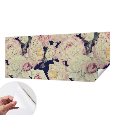 Baby room wall mural with a flower bouquet design