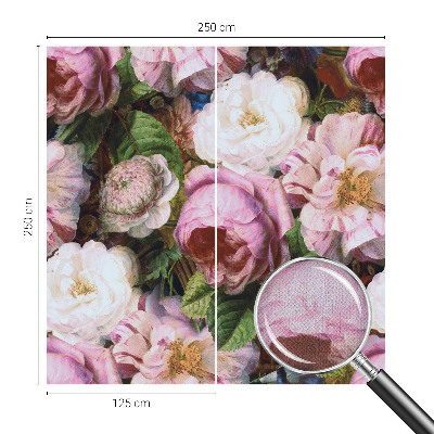 Children's wall mural with a floral elegance design