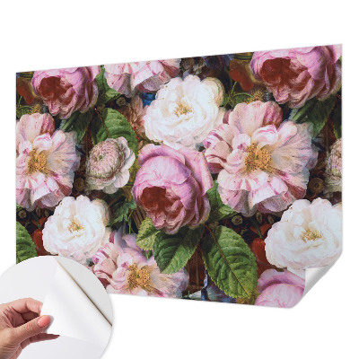 Children's wall mural with a floral elegance design