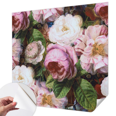 Children's wall mural with a floral elegance design