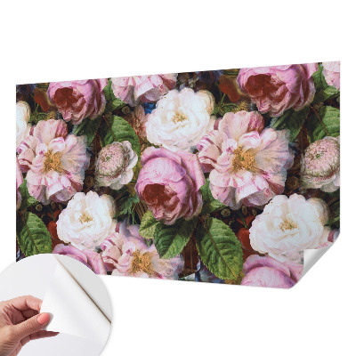 Children's wall mural with a floral elegance design
