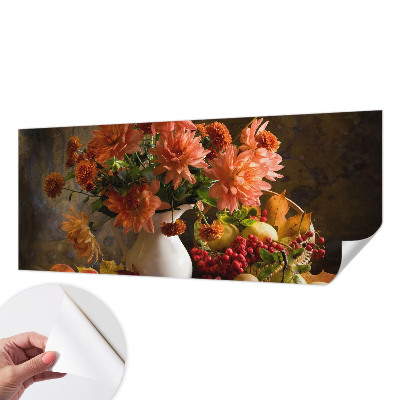 Peel and stick wall mural with an autumn composition