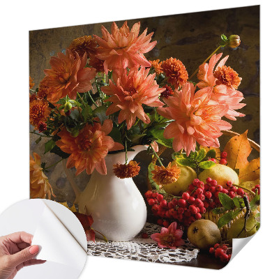 Peel and stick wall mural with an autumn composition
