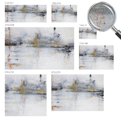 Self-adhesive wall mural with a harmonious abstract design