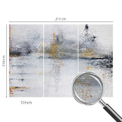 Self-adhesive wall mural with a harmonious abstract design