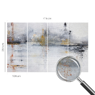 Self-adhesive wall mural with a harmonious abstract design