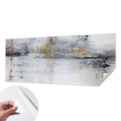 Self-adhesive wall mural with a harmonious abstract design