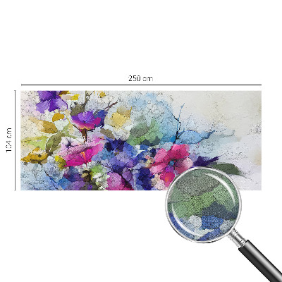 Self-adhesive photo wallpaper with an abstract floral design