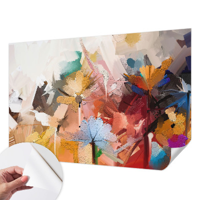 Removable wall mural wallpaper Floral abstract