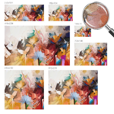 Removable wall mural wallpaper Floral abstract