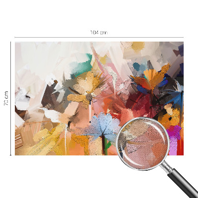 Removable wall mural wallpaper with an abstract floral design