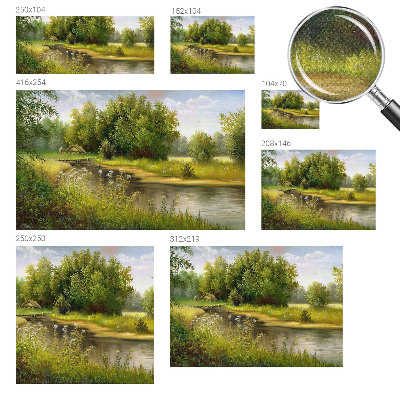 Removable wall mural featuring a rural landscape