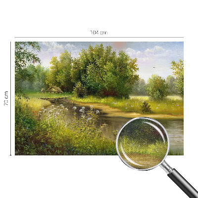 Removable wall mural featuring a rural landscape