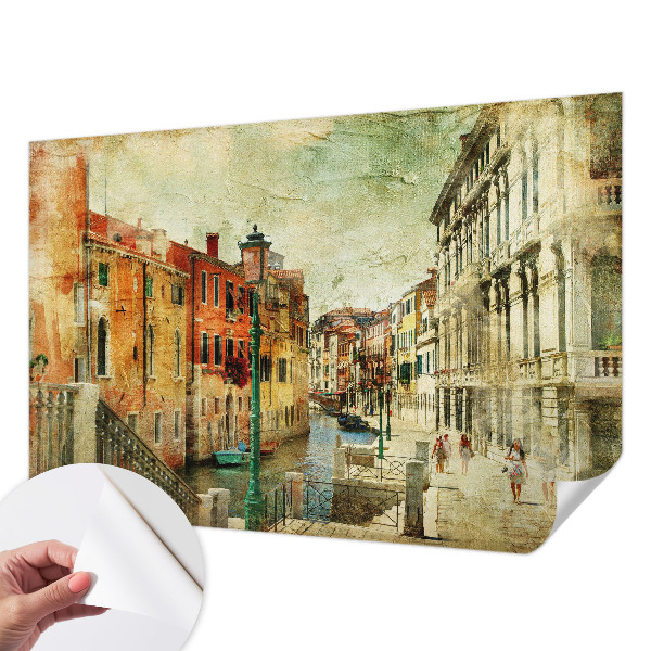 Peel and stick wall mural for living room with an urban impression design