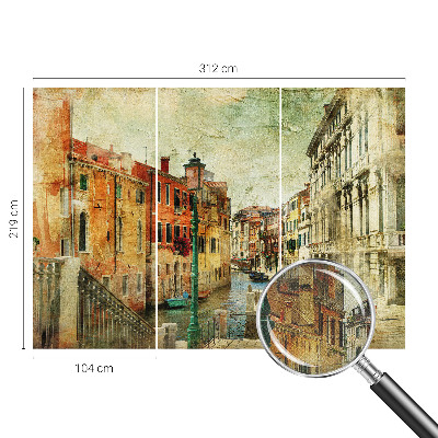 Peel and stick wall mural for living room with an urban impression design